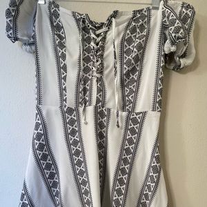 Black and White Skater Dress